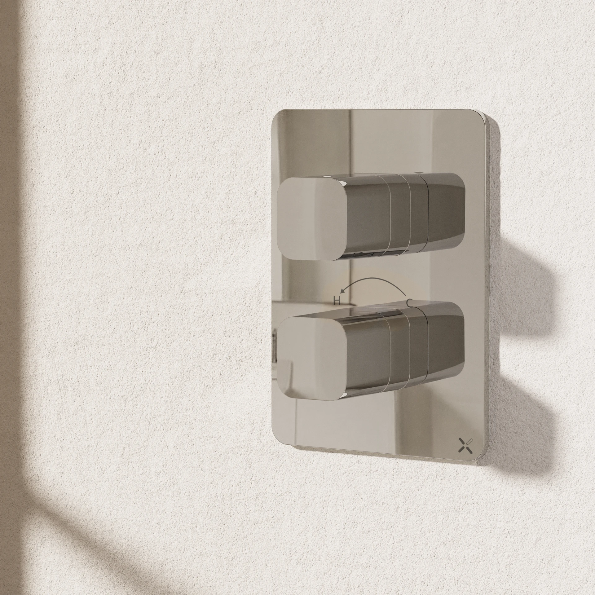 Glide II Crossbox 1 Outlet Shower Valve & Trimset Chrome