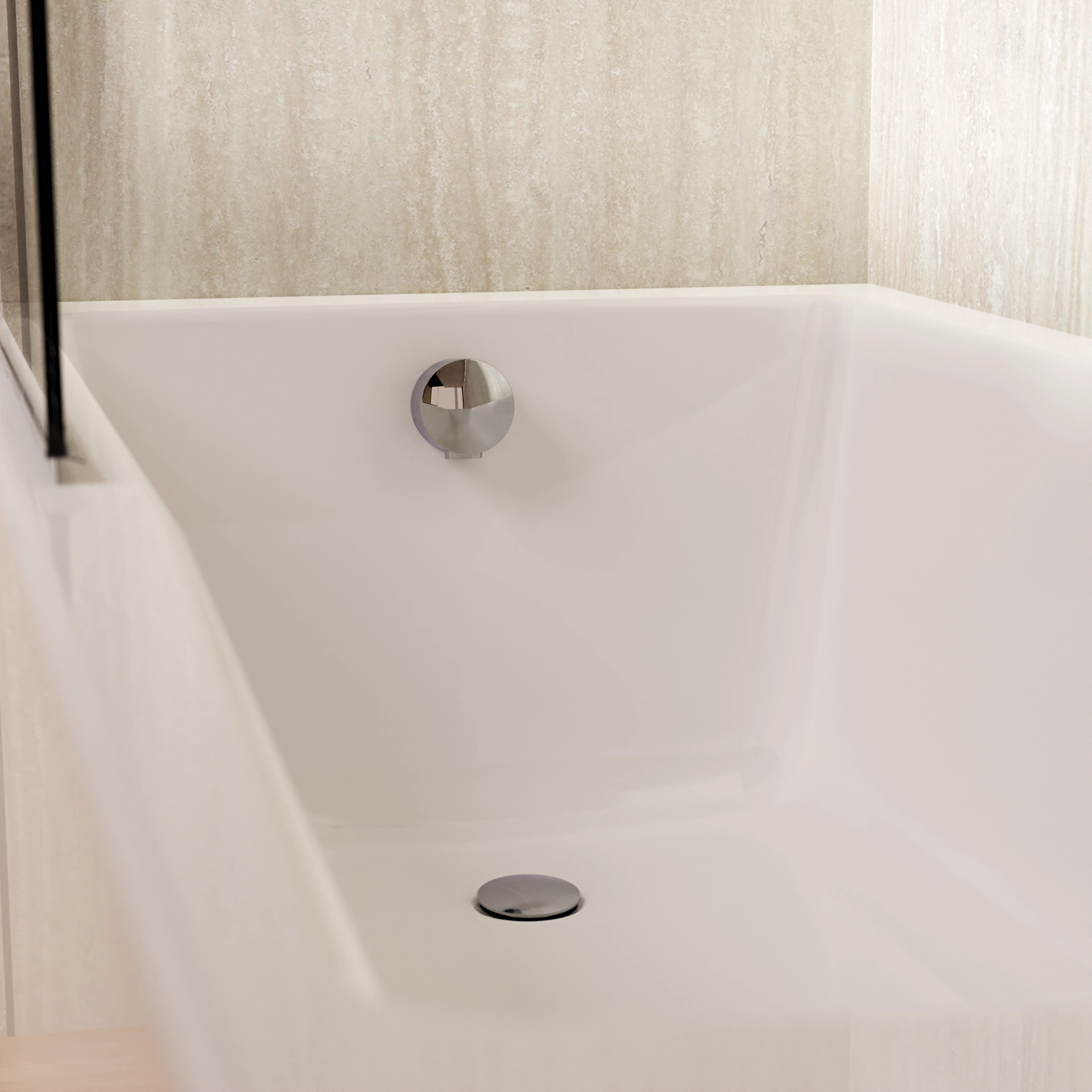 Bath Extended Click Clack Waste with Filler 100cm Chrome