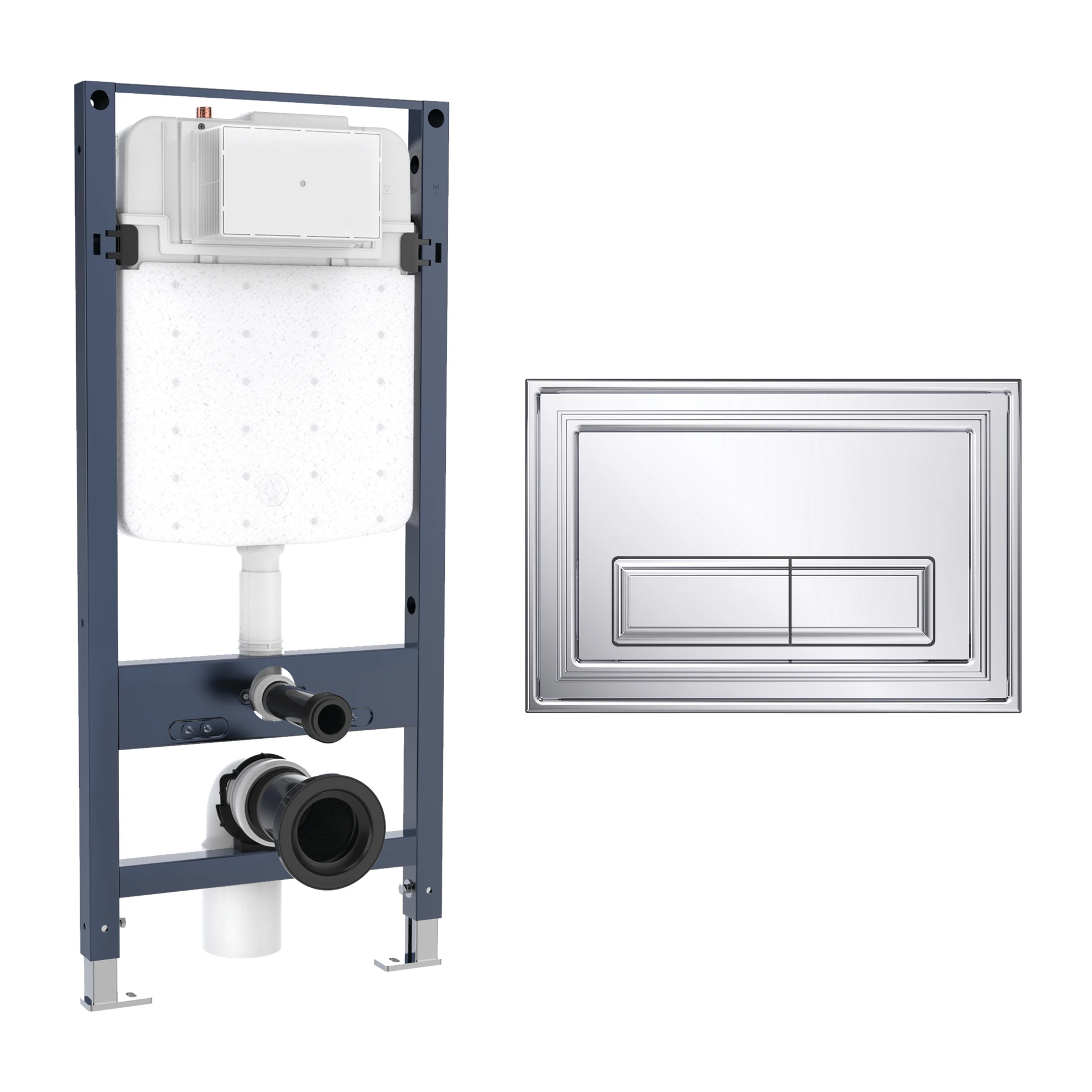 Belgravia Slim Concealed Cistern Frame Set 4