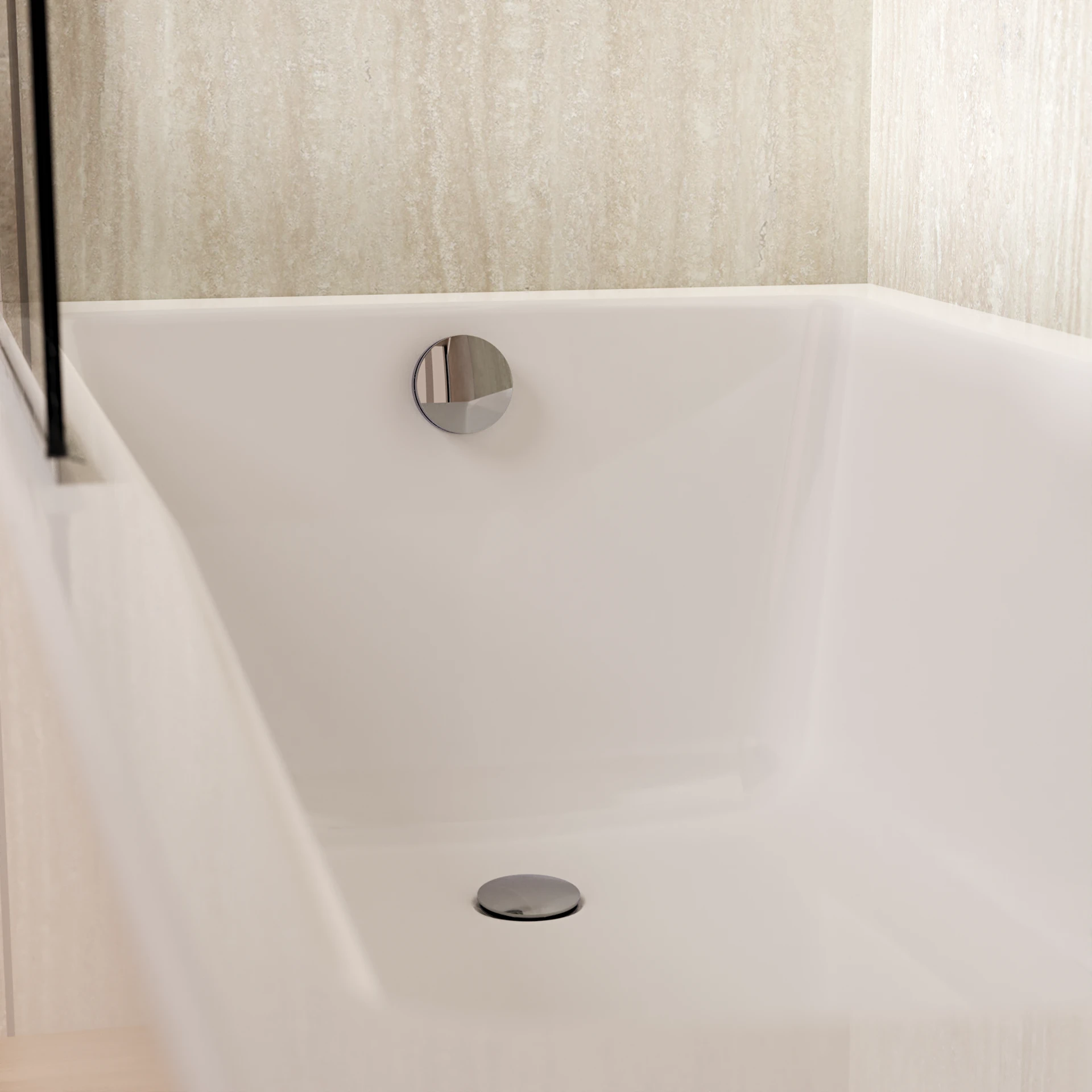 Bath Click Clack Extended Waste Slate
