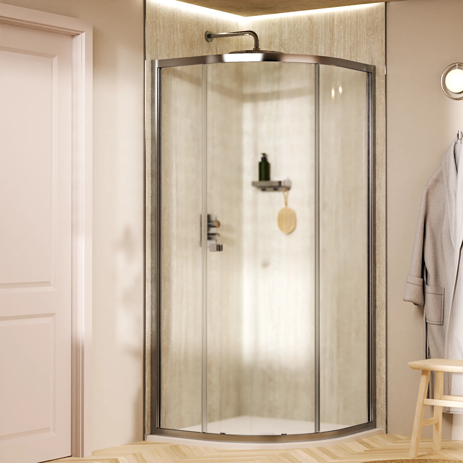 Clear 6 Quadrant Single Door