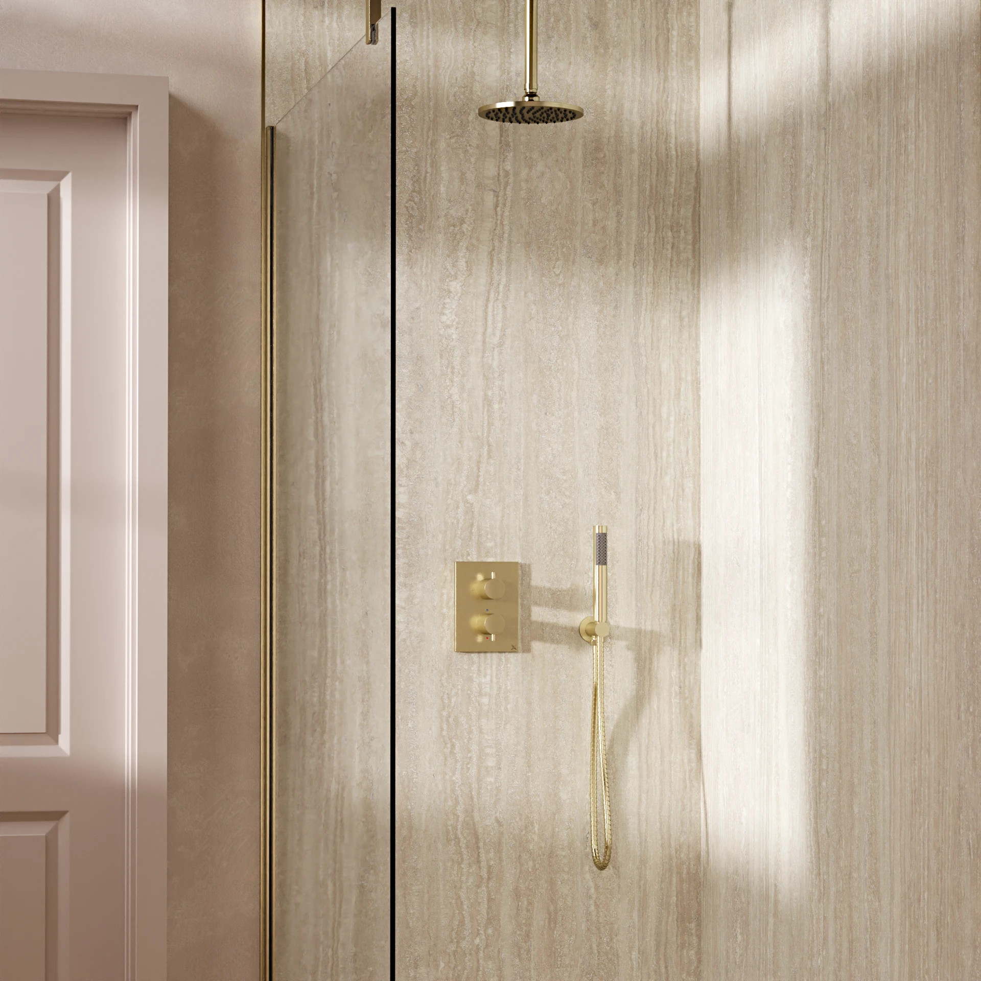 Crossbox Shower Set 3 with Fixed Head & Handset