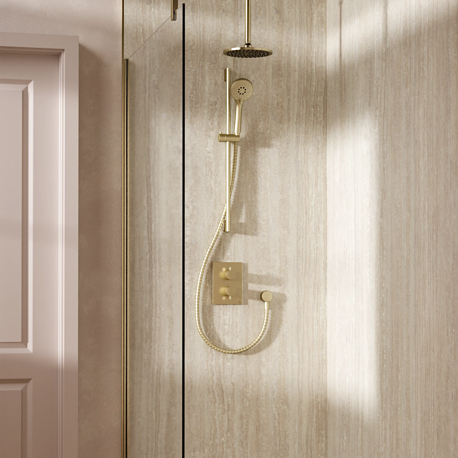 Crossbox Shower Set 4 with Fixed Head & Handset