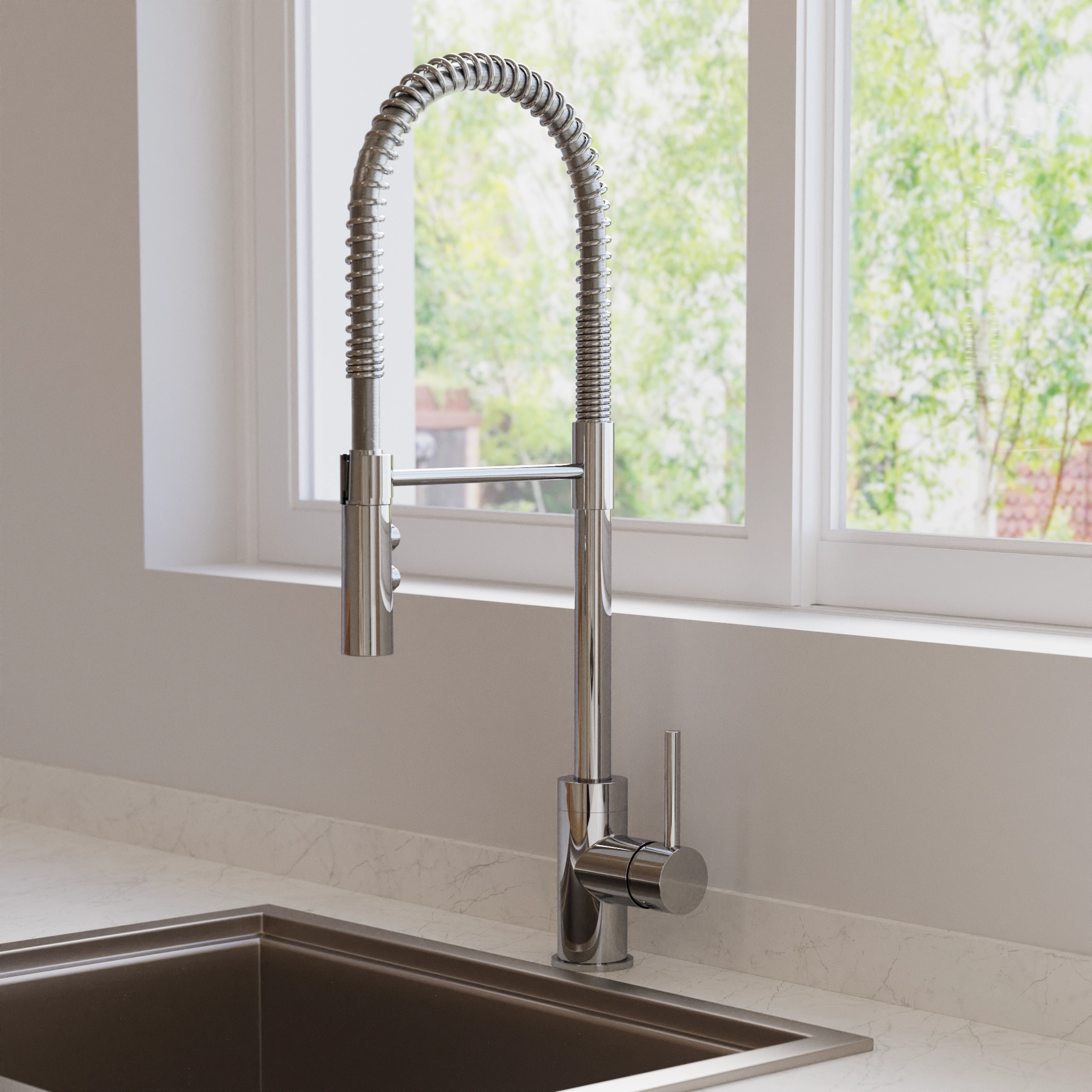 Cook Side Lever Kitchen Mixer with Flexi Spray Chrome