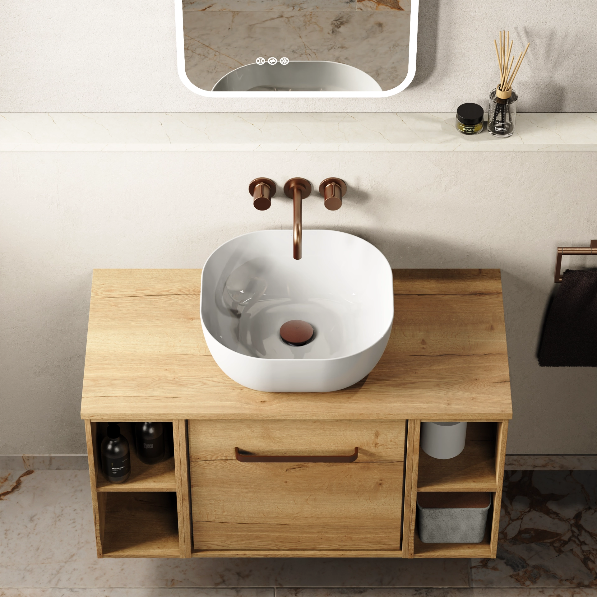 Real Square Countertop Basin