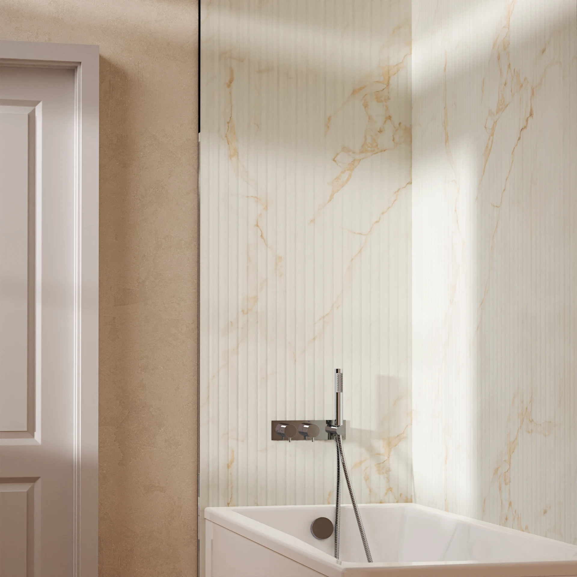 Design Shower Set 5 with Handset & Bath Filler