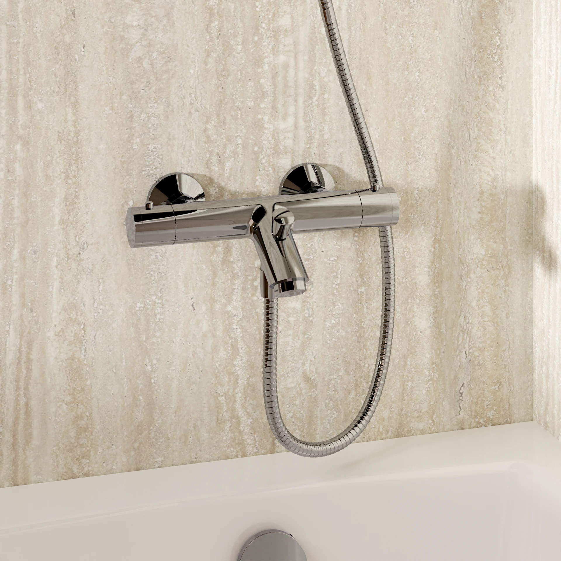 Exposed Kai Thermostatic Bath Shower Mixer