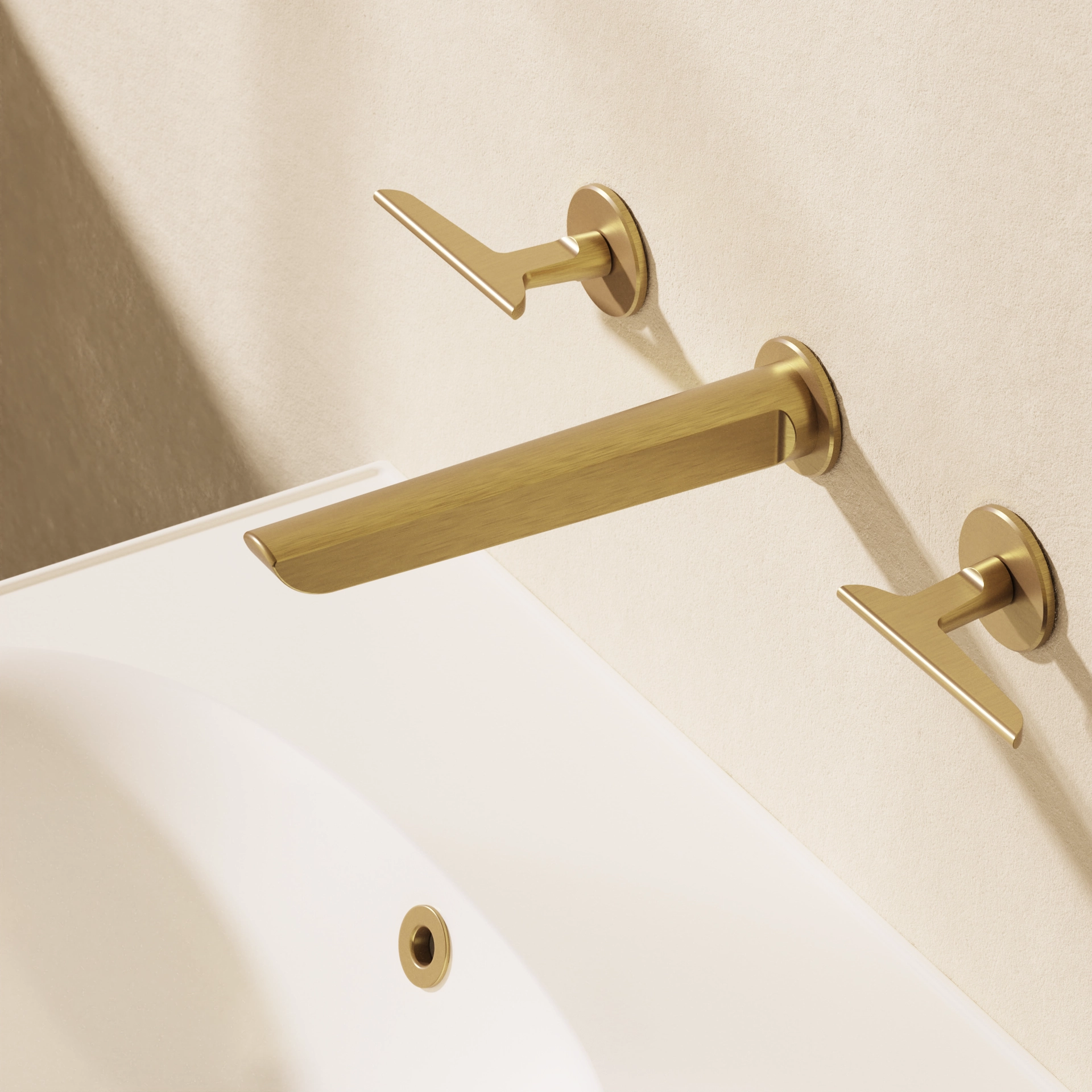 Foile 3 Hole Basin Wall Tap