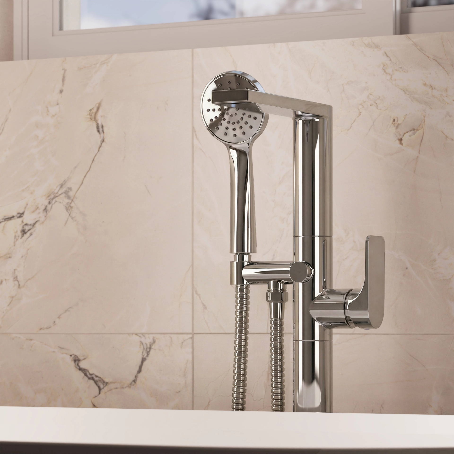 Fuse Floorstanding Bath Shower Mixer | Crosswater Bathrooms