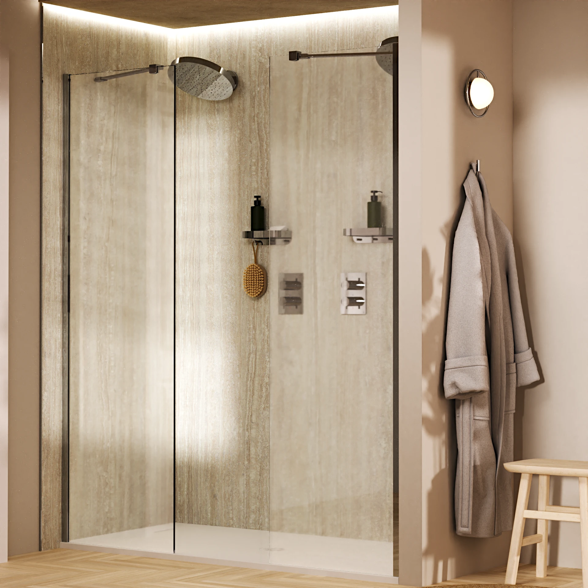 Gallery 10 Double Recessed Shower