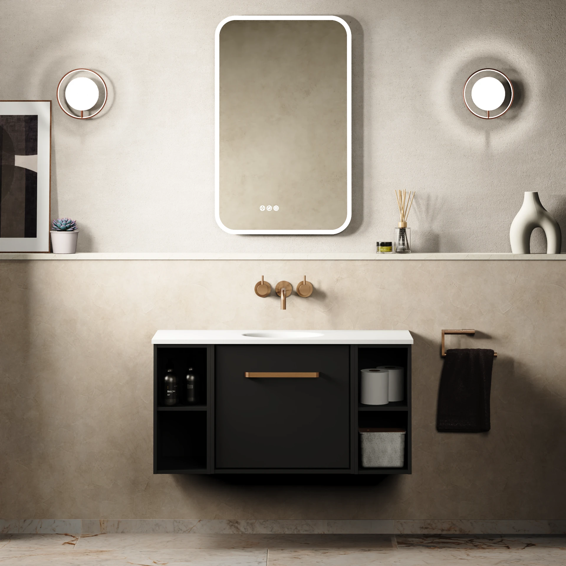 Infinity Furniture Unit with Basin - 700mm