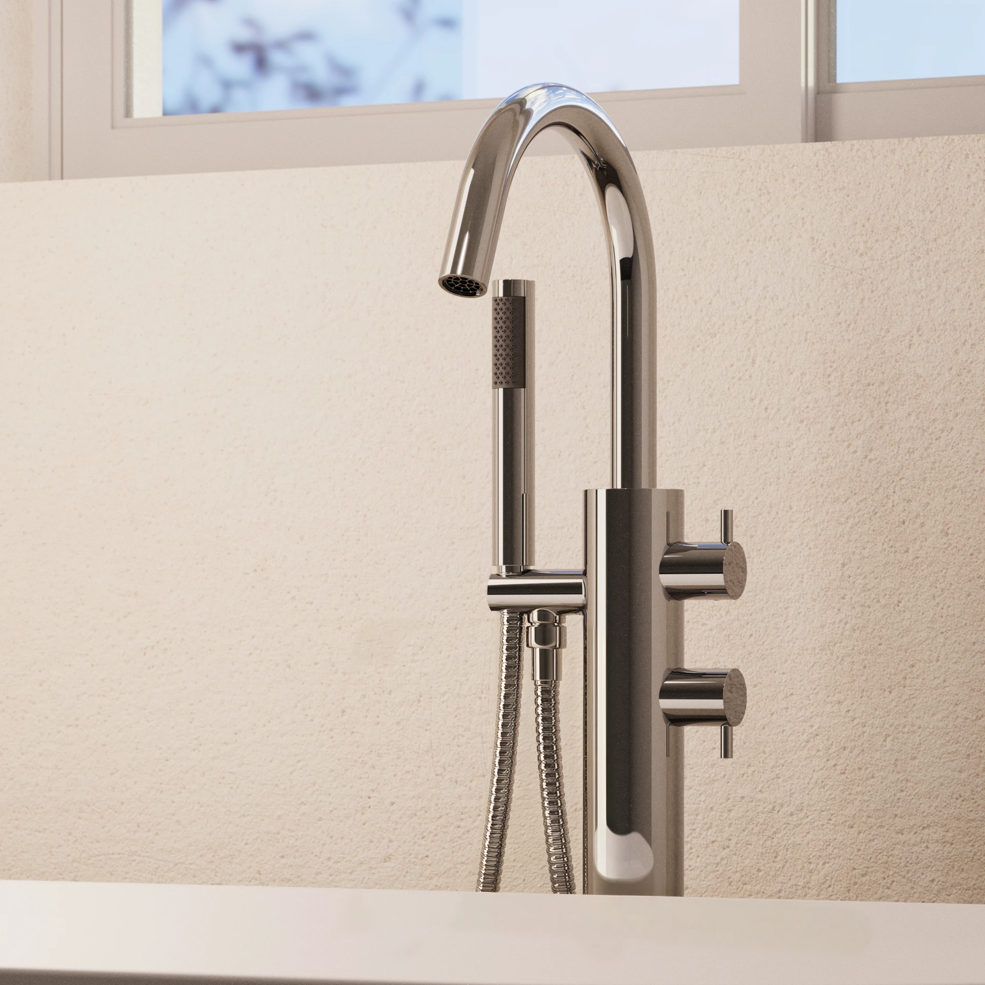 Kai Lever Floorstanding Bath Filler