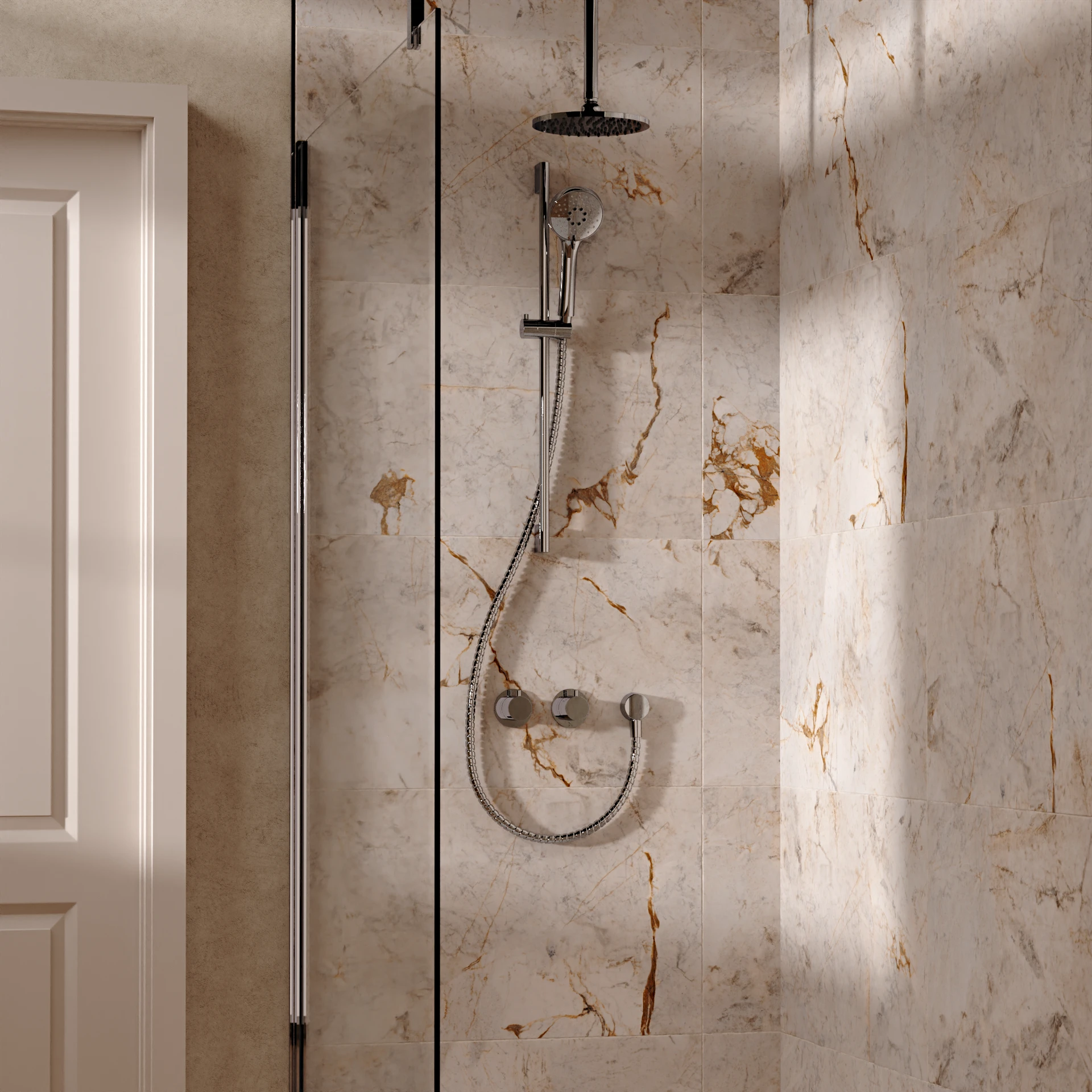 Module Shower Set 2 with Fixed Head & Handset