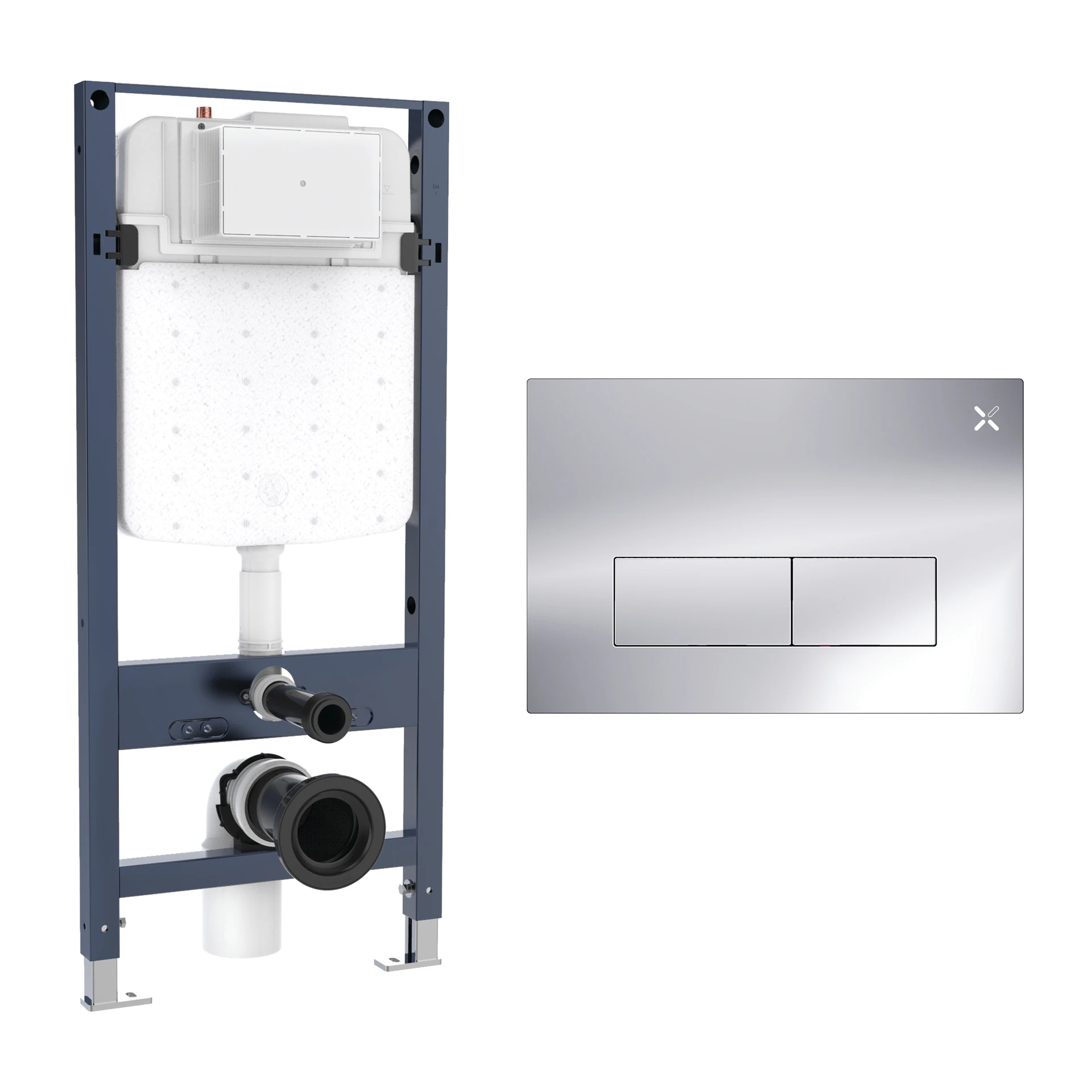 MPRO SS Slim Concealed Cistern Frame Set 4