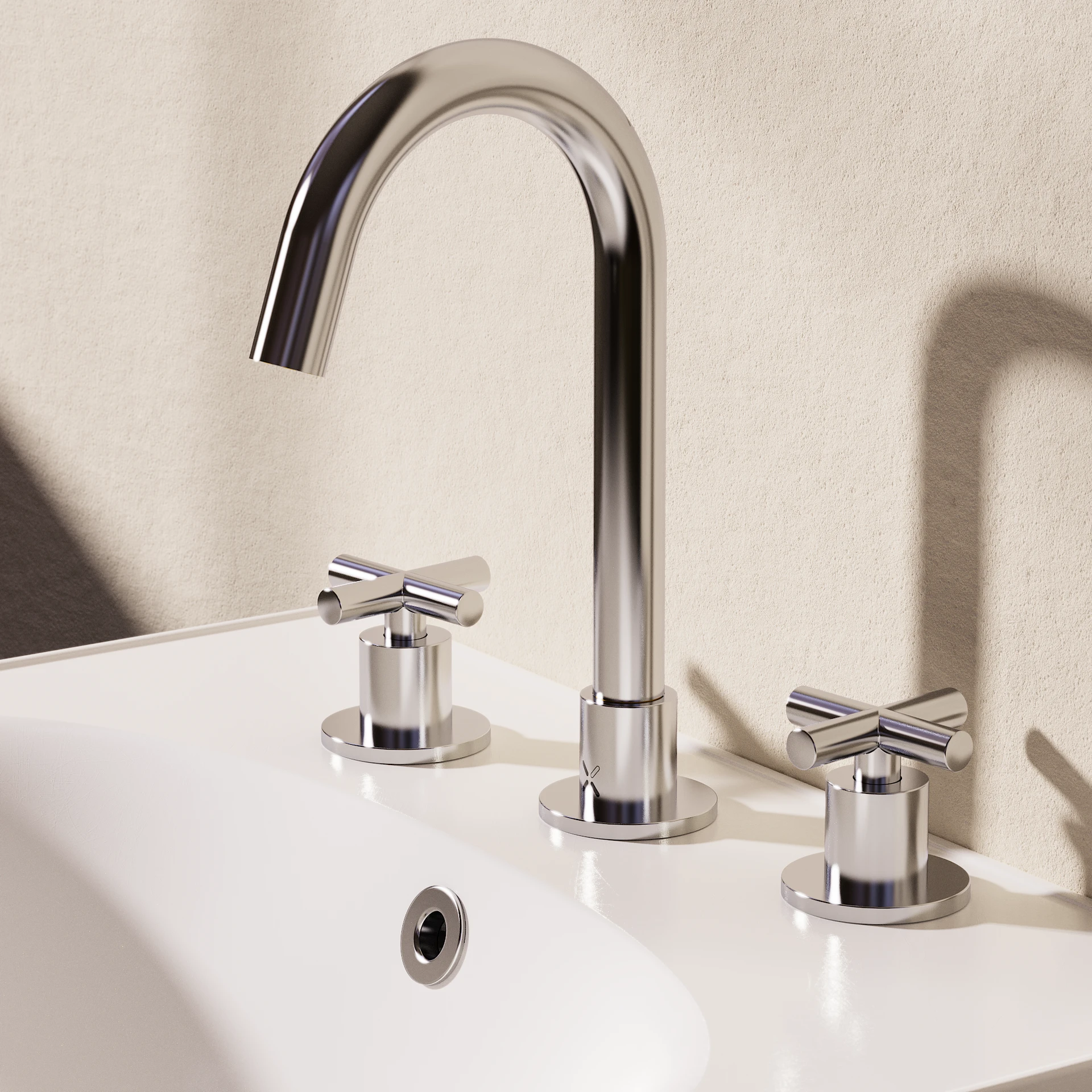 MPRO Crosshead 3 Hole Basin Tap