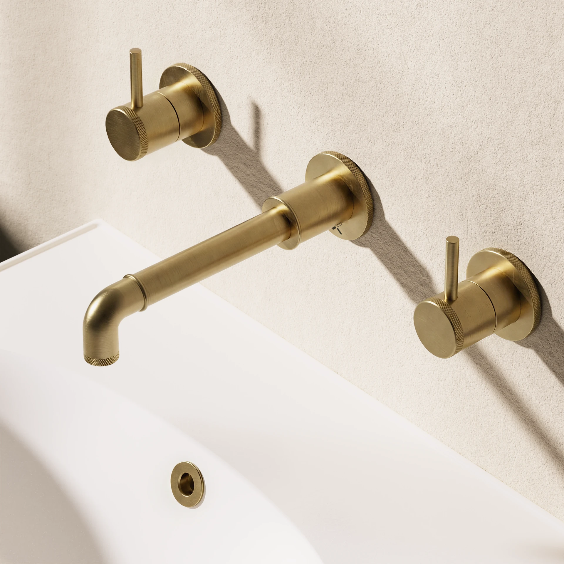 MPRO Industrial 3 Hole Wall Basin Tap