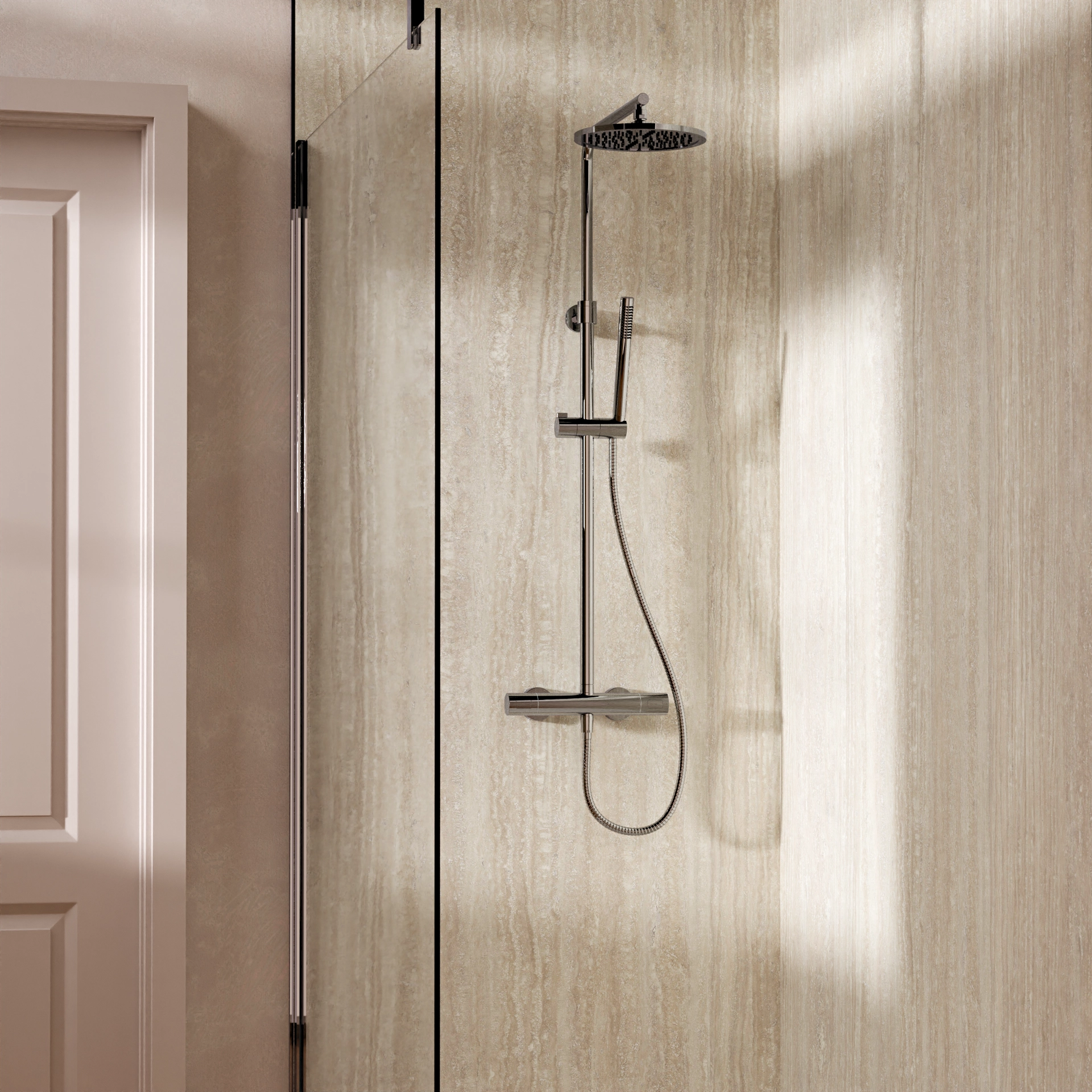 Curve Thermostatic Multifuction Shower