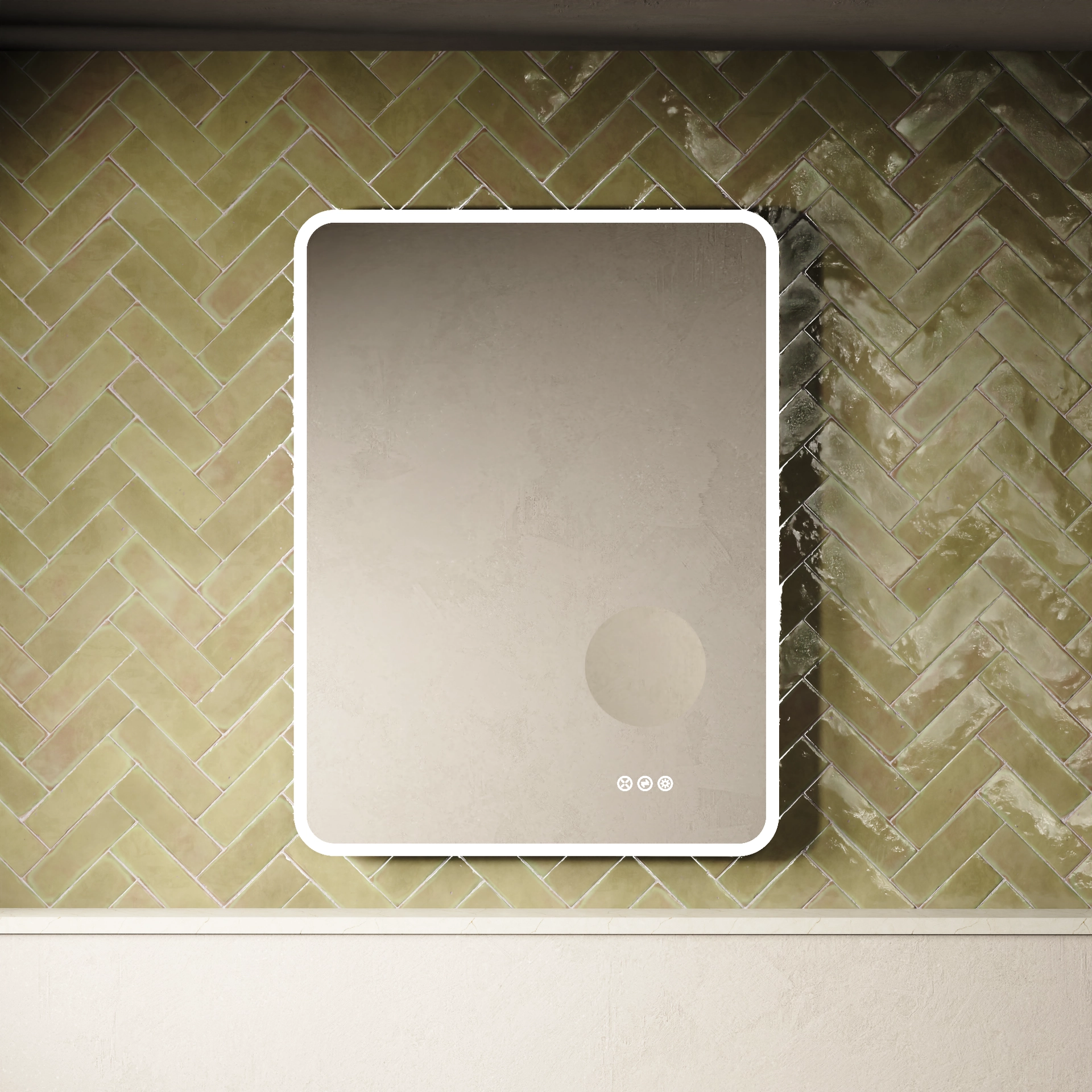 Svelte LED Mirror with Magnifier