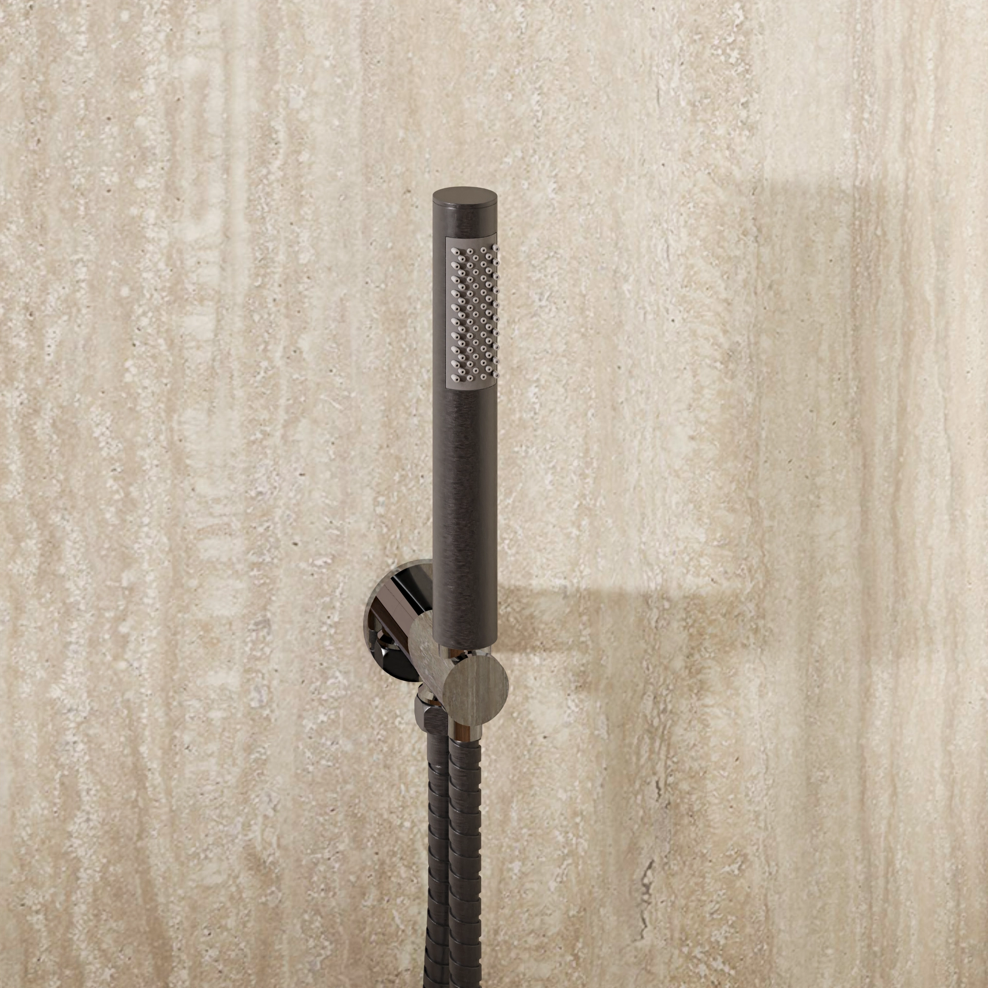 Designer Shower Kit With Wall Outlet Chrome