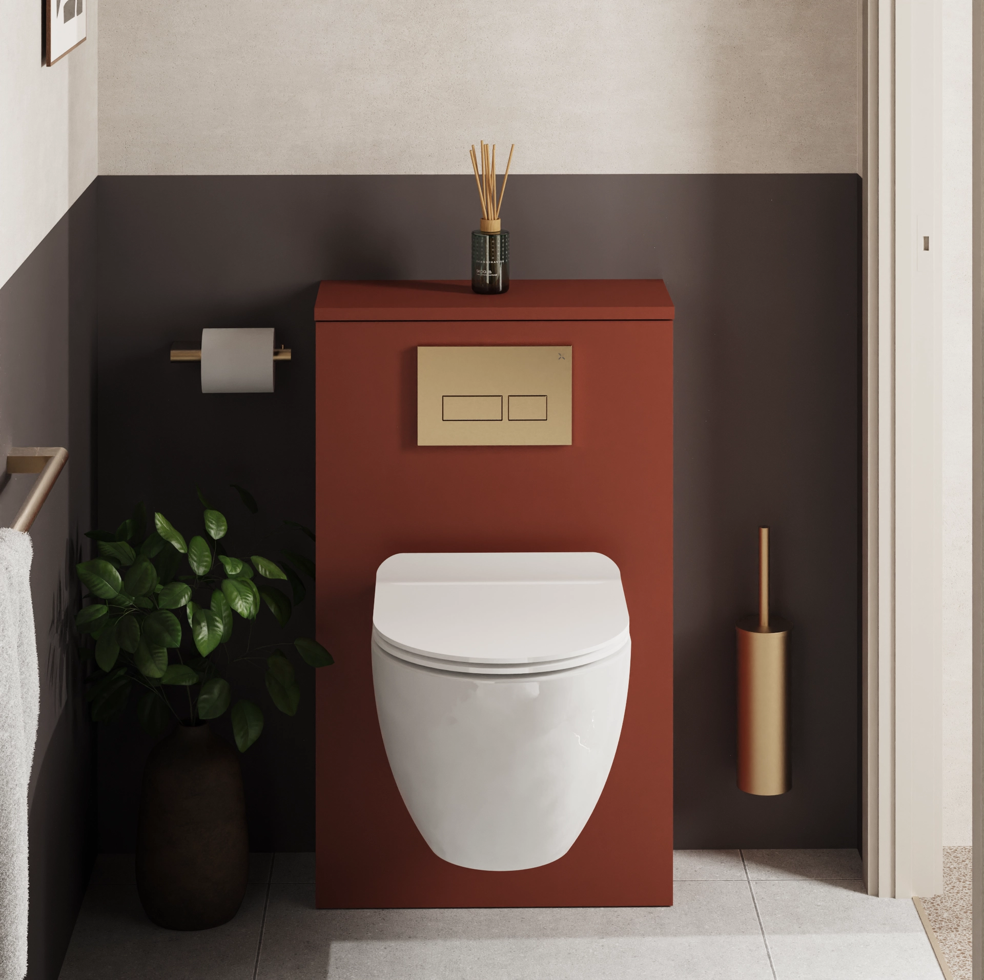 Toilet Furniture Unit in Soft Clay
