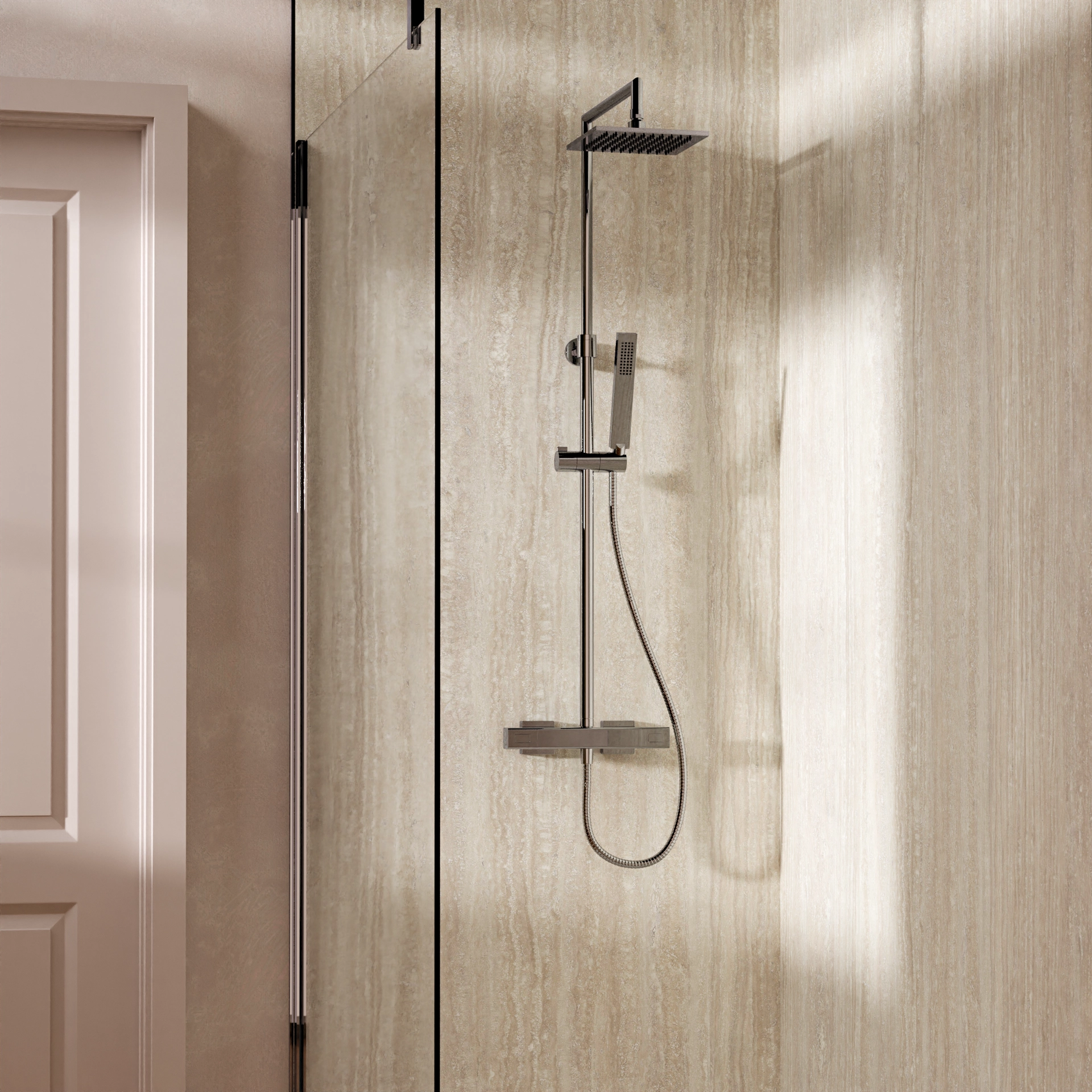 Atoll Square Multifunction Shower