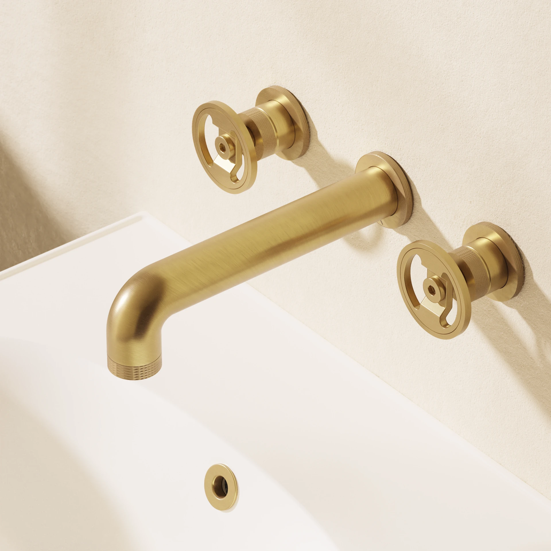Union 3 Hole Wall Basin Tap
