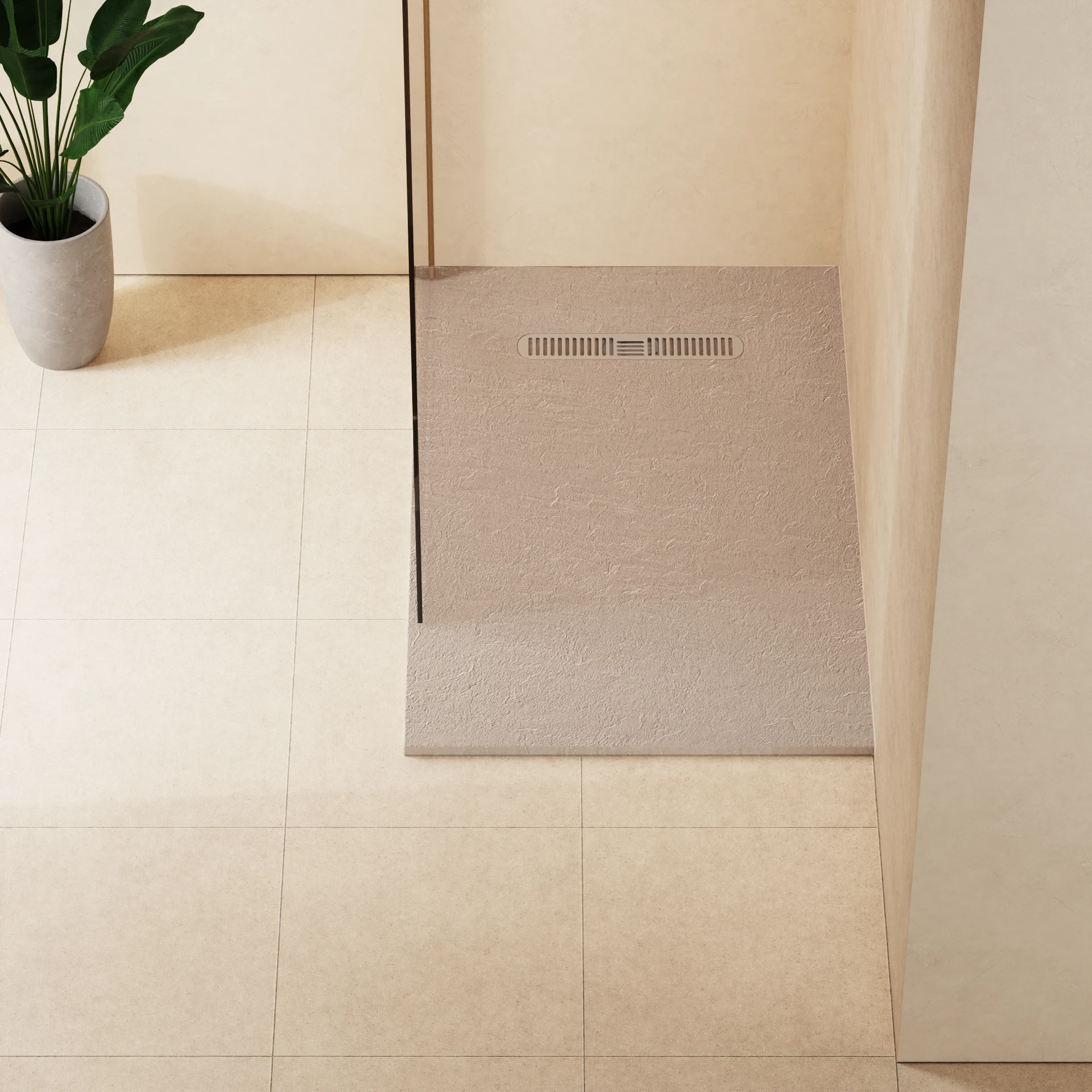 Vito Textured Rectangle Shower Tray