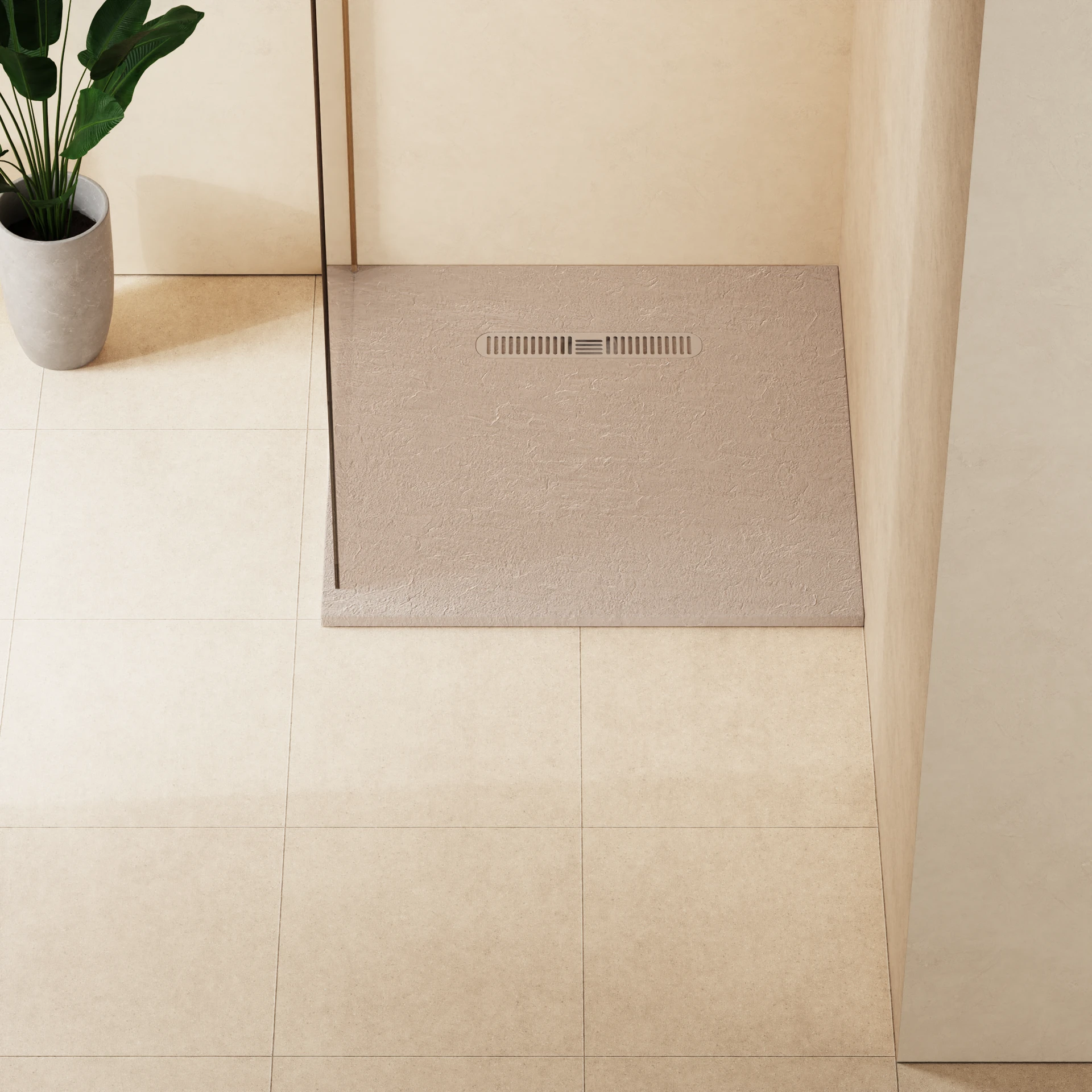 Vito Textured Square Shower Tray