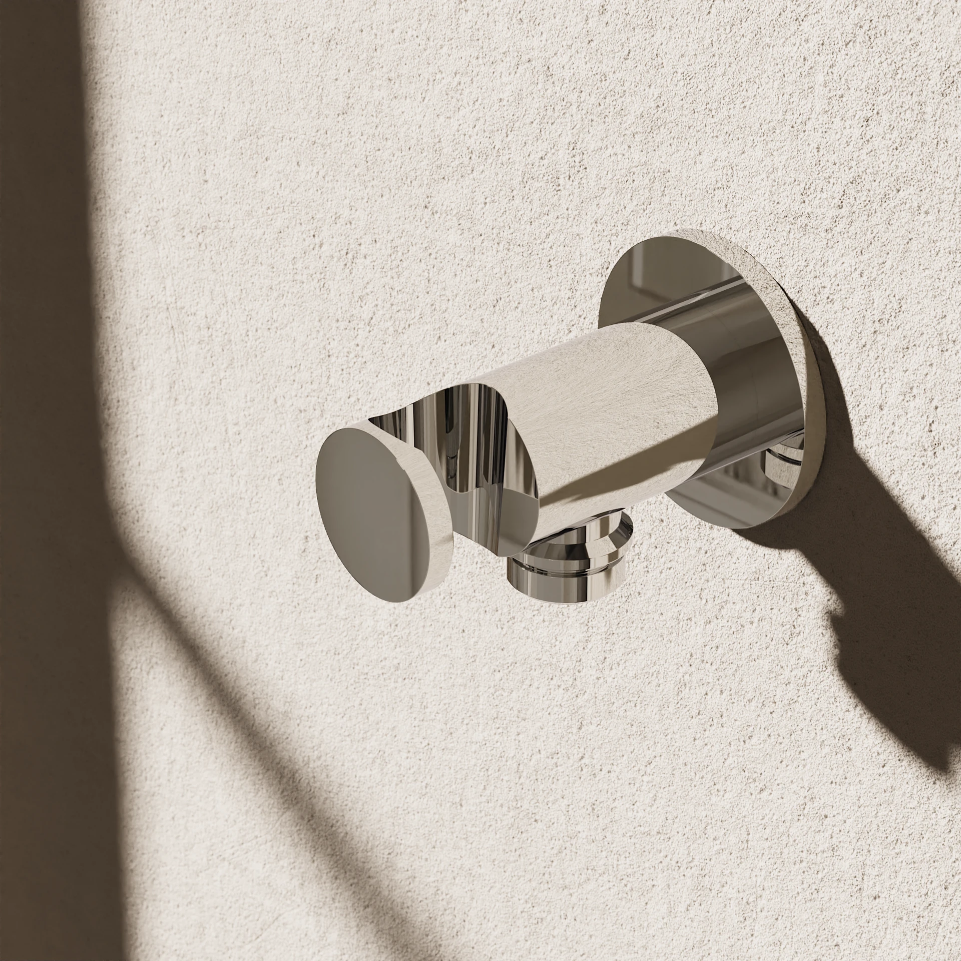 Golf Wall Outlet with Handset Holder Chrome