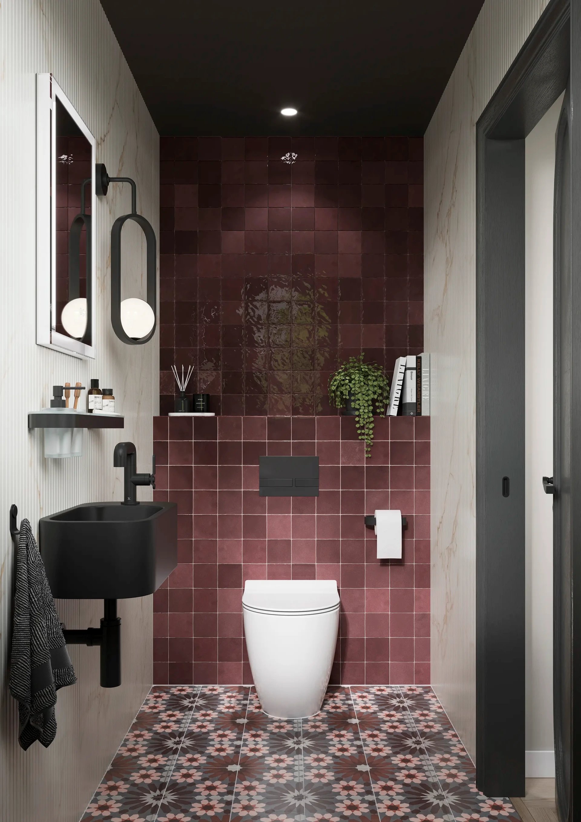 Modern Colourful Cloakroom