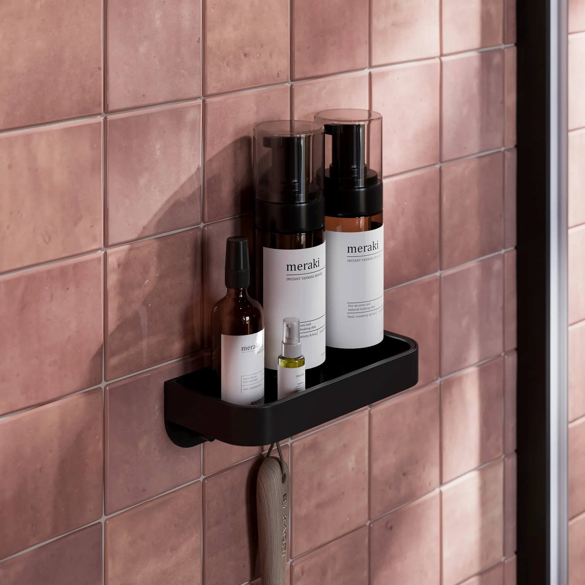 Shower Basket in Matt Black