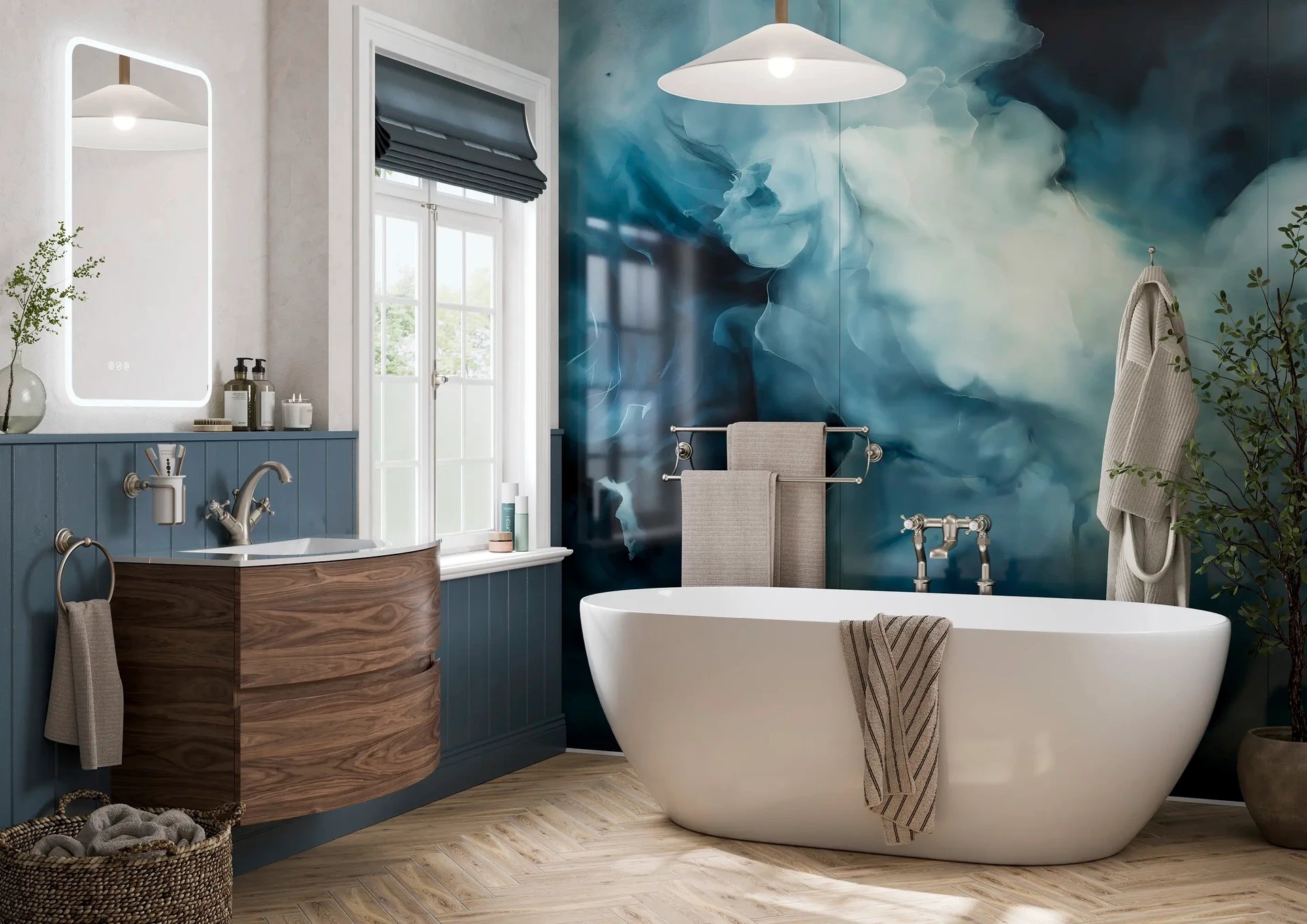 Soothing Blue Bathroom