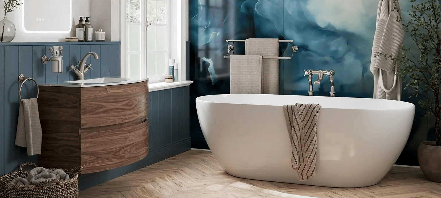 Soothing Blue Bathroom