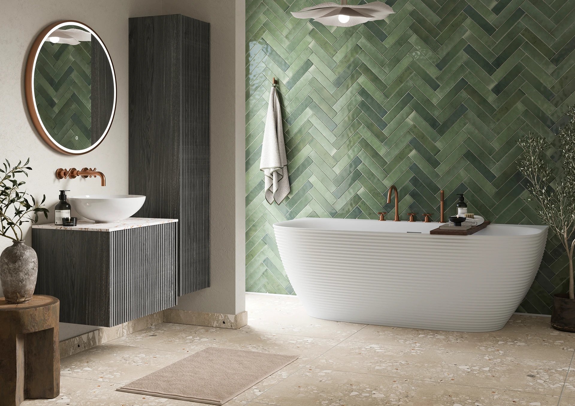 Brushed Bronze Main Bathroom