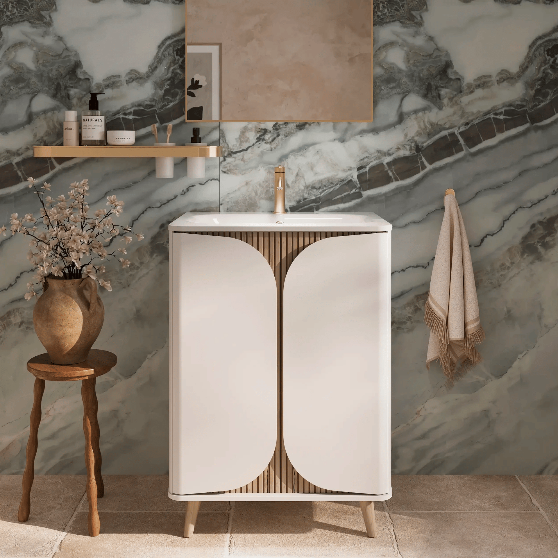 Tambour in Matt White