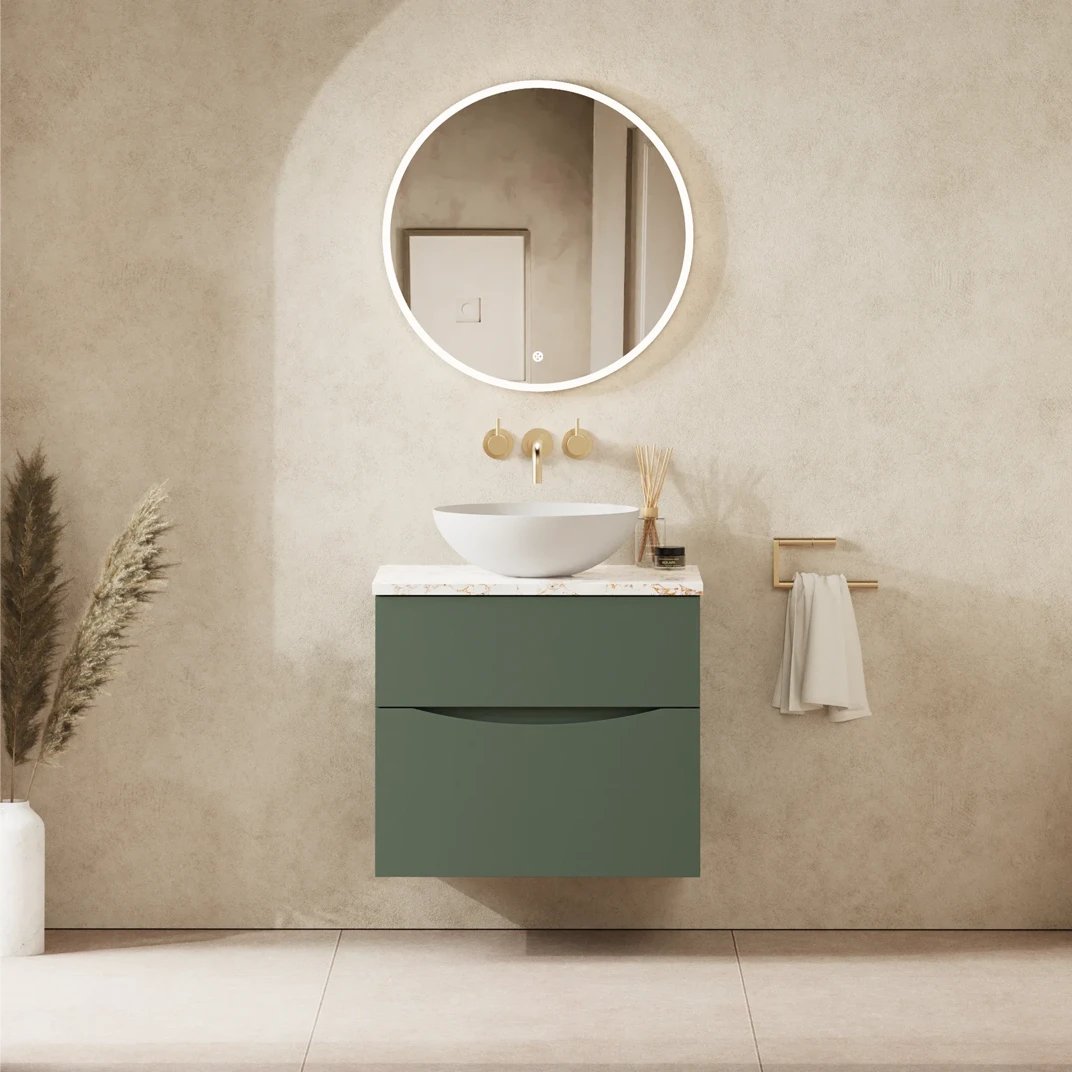 Bathroom furniture with worktop
