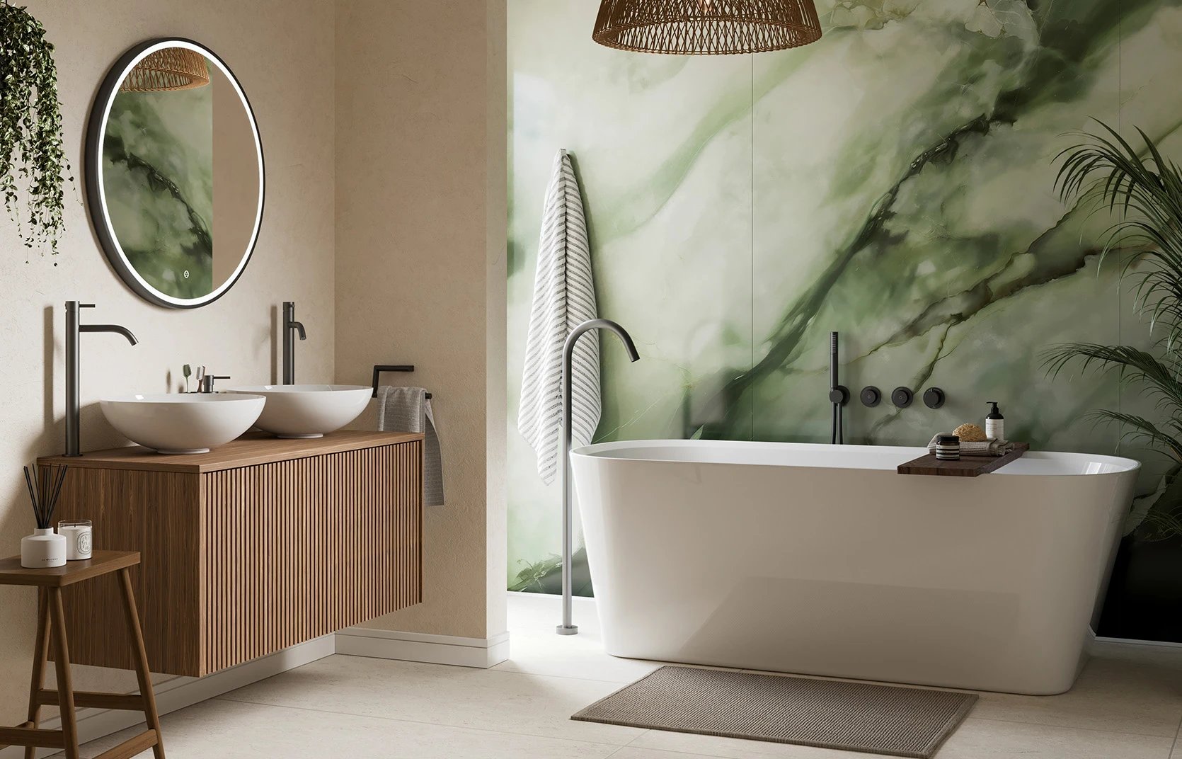 Natural bathroom design