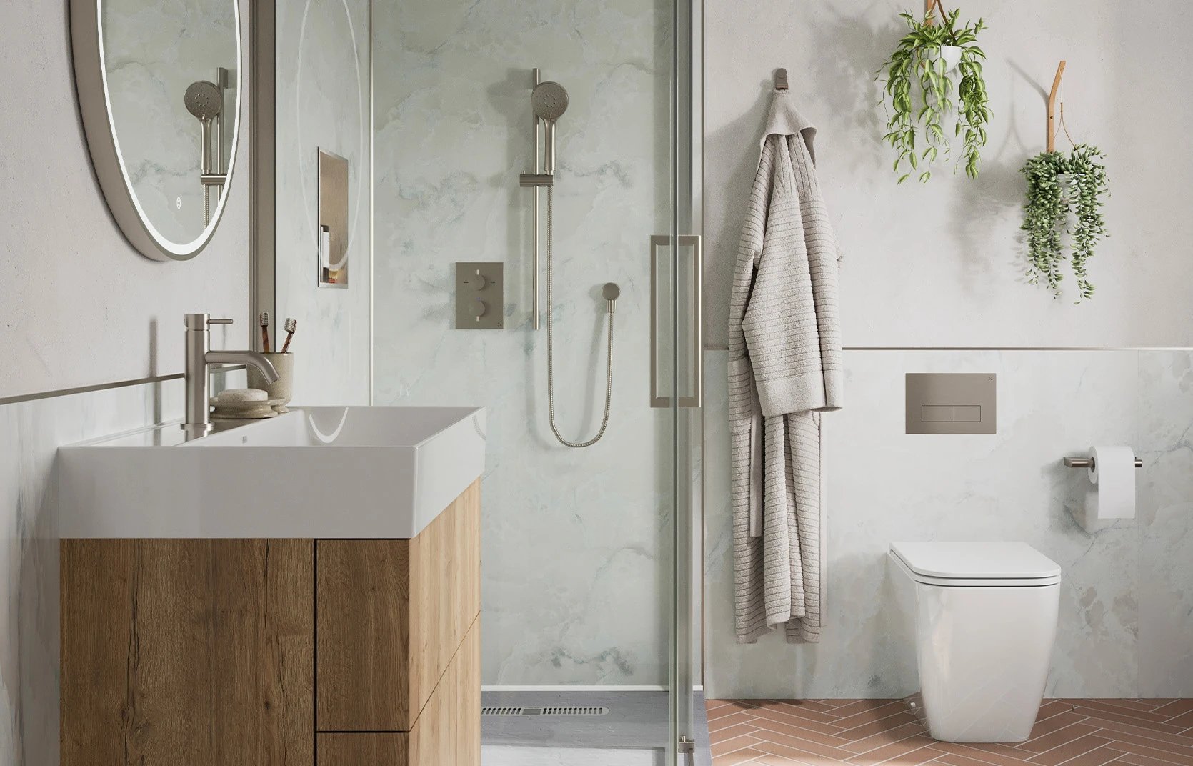 Wooden vanity unit