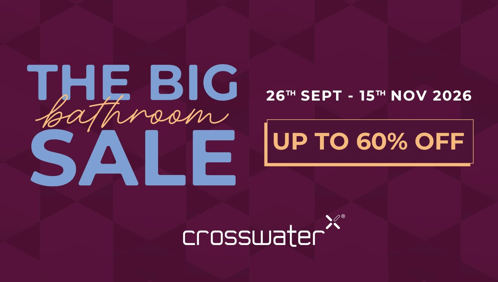 Crosswater banner National Sale 2026