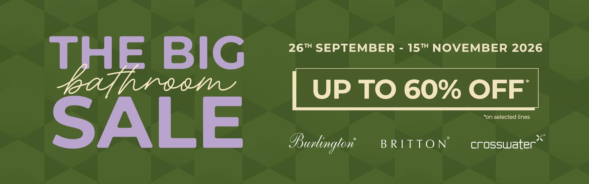 The Big Bathroom Sale banner