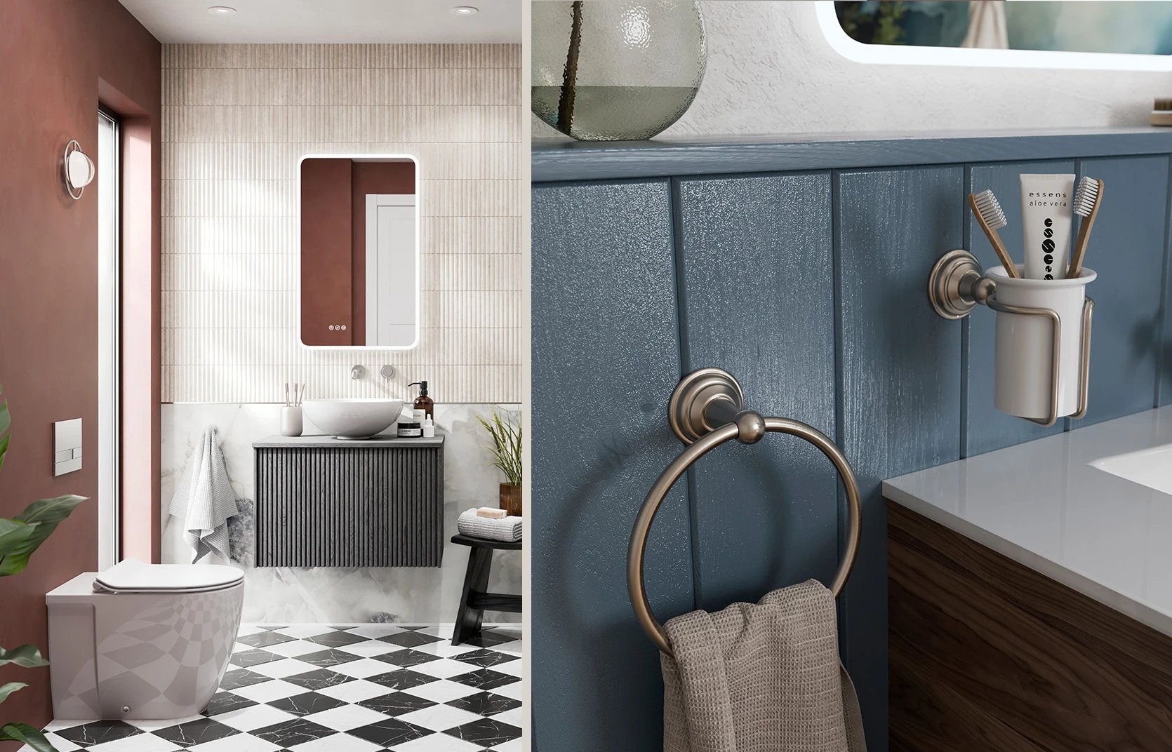 Brushed Nickel bathroom