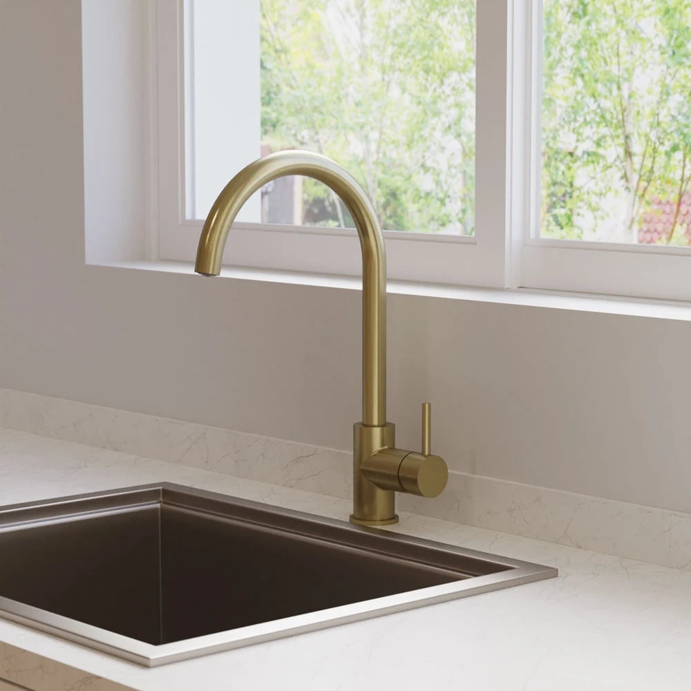 Kitchen tap brushed brass