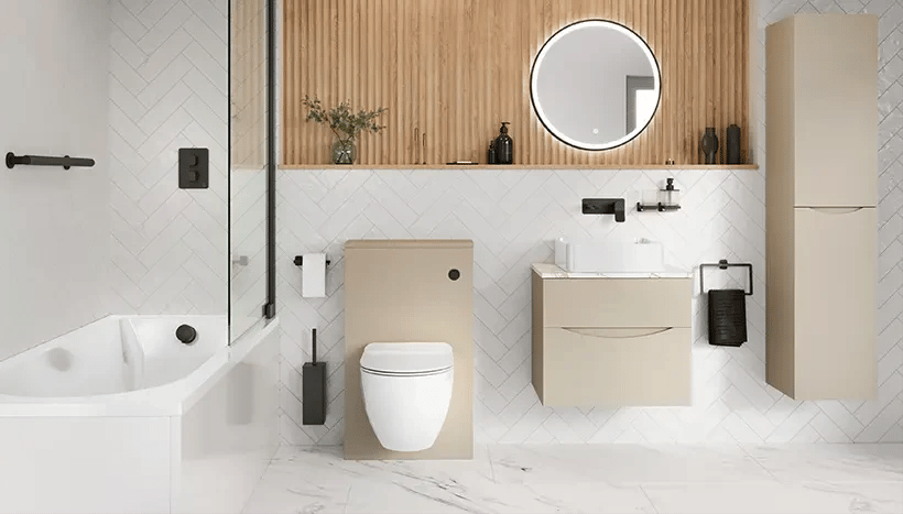 Neutral Palette Small Bathroom