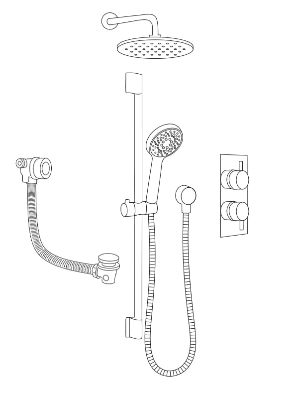 Shower Handset, Head, Bath and Valve
