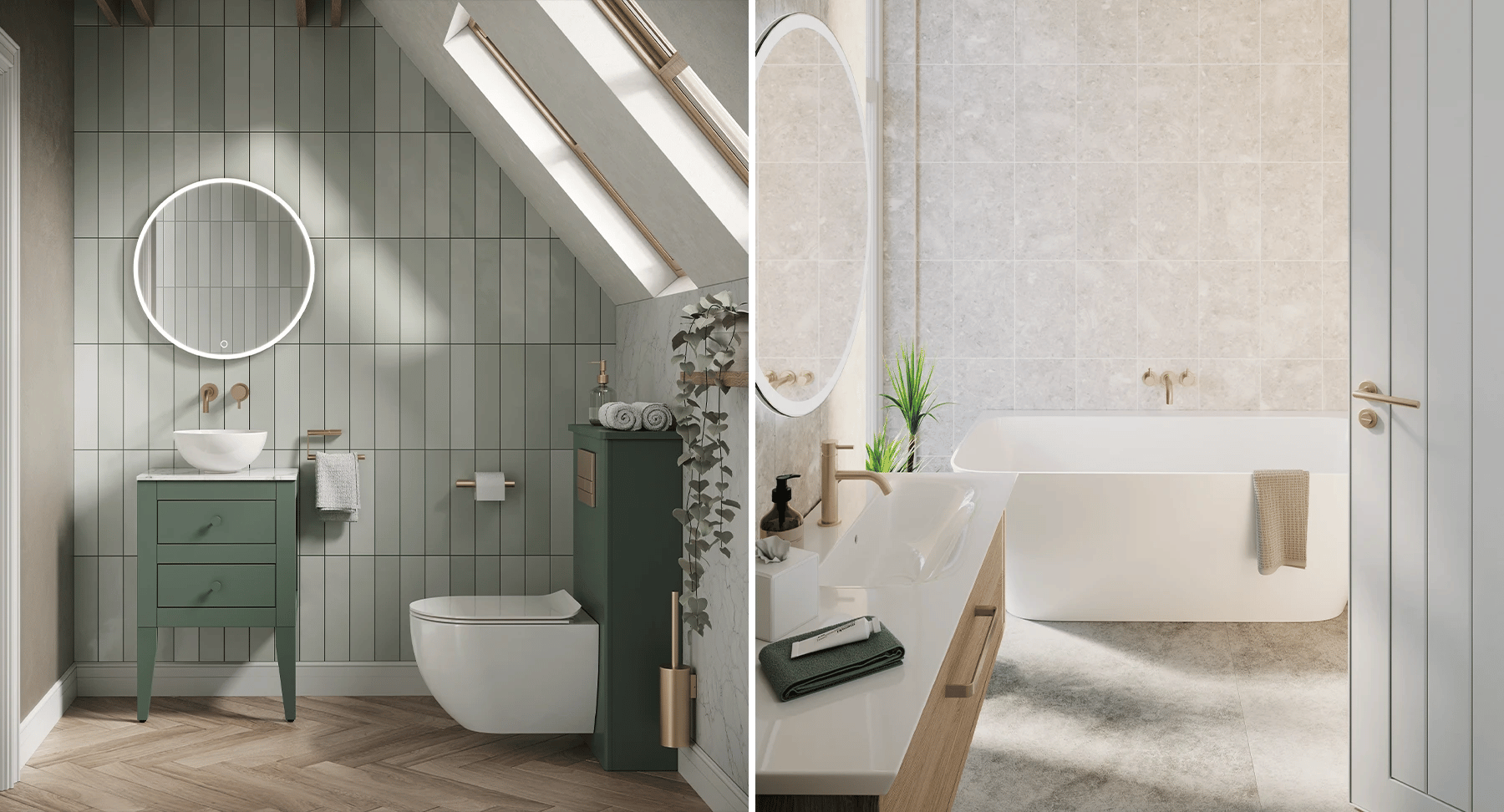 Small bathroom natural design