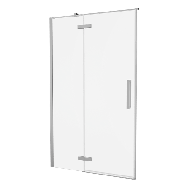 Asura Hinged Shower Door with Inline in Chrome