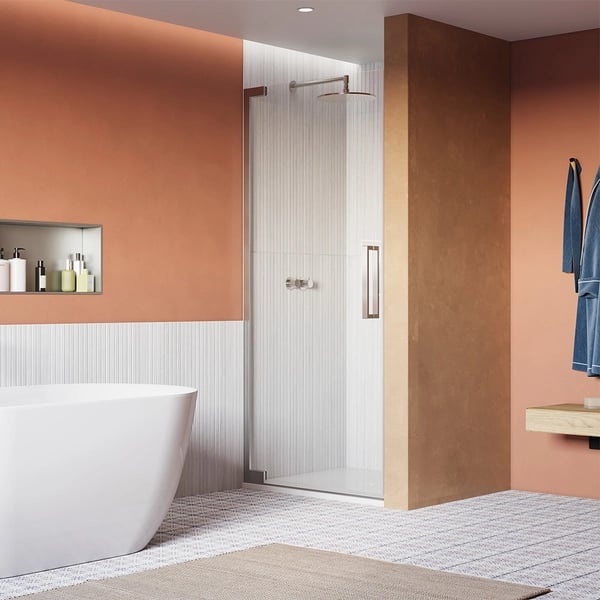 Asura Hinged Shower Door in Chrome