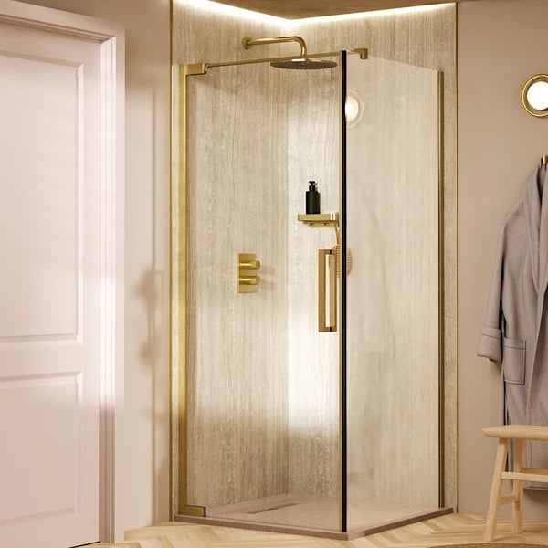 Asura Hinged Shower Door with Side Panel