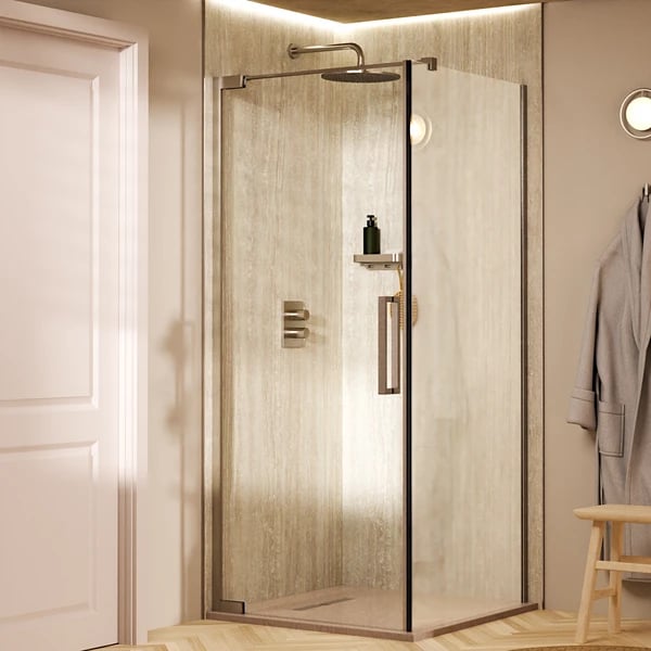 Asura Hinged Shower Door with Side Panel