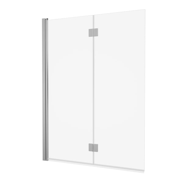 Asura Fully Folding Bath Screen in Chrome